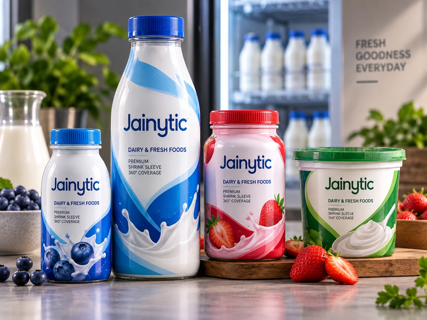 Shrink sleeves for dairy and fresh foods