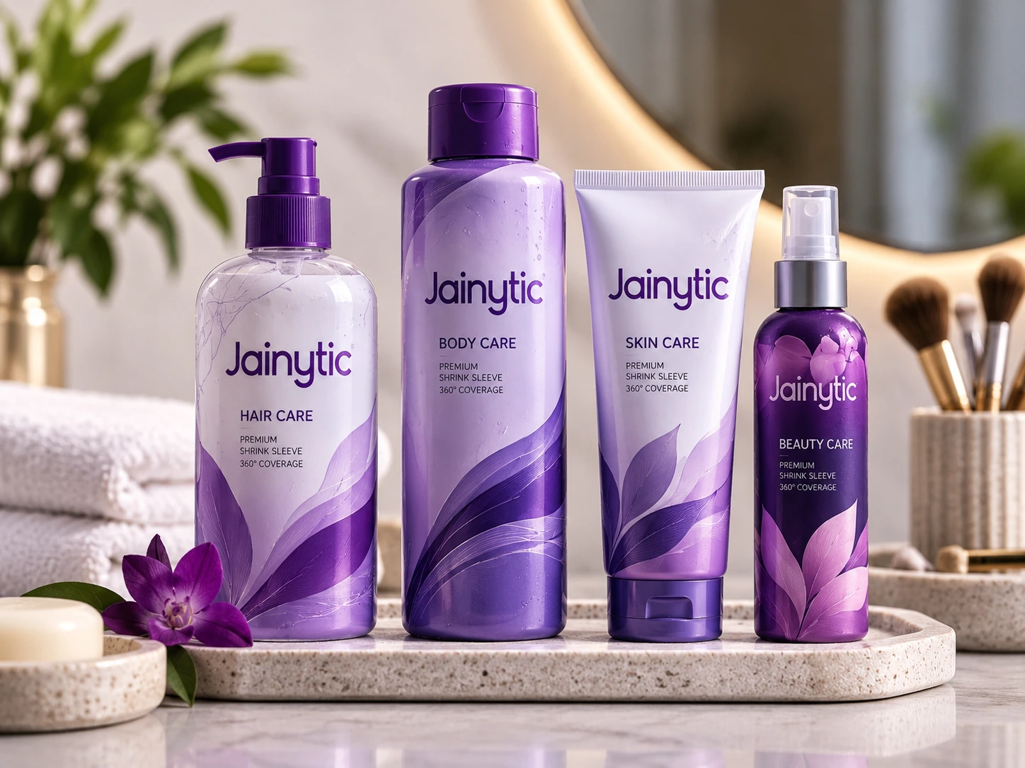 Shrink sleeves for personal care and beauty