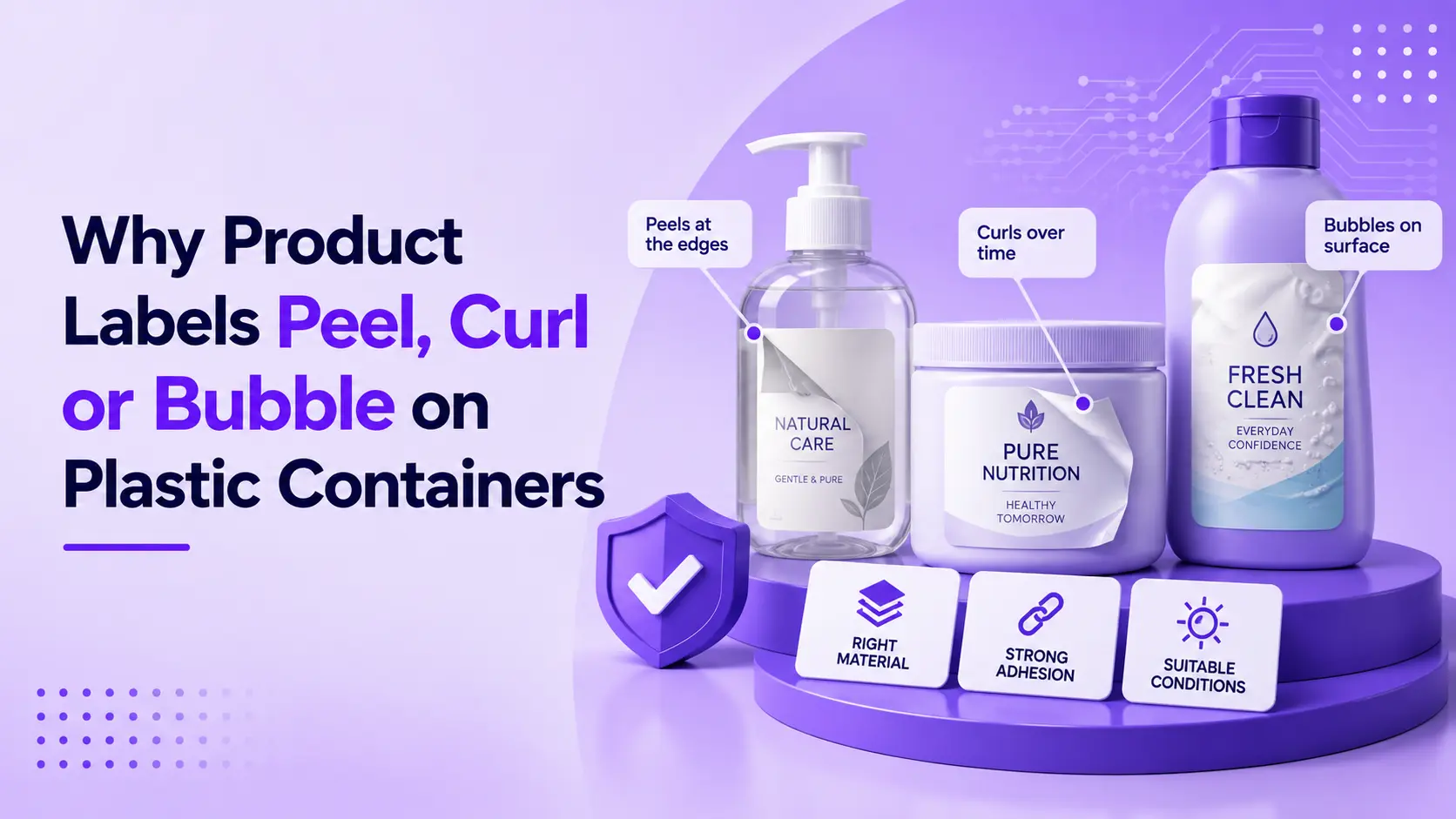 Why Product Labels Peel, Curl or Bubble on Plastic Containers