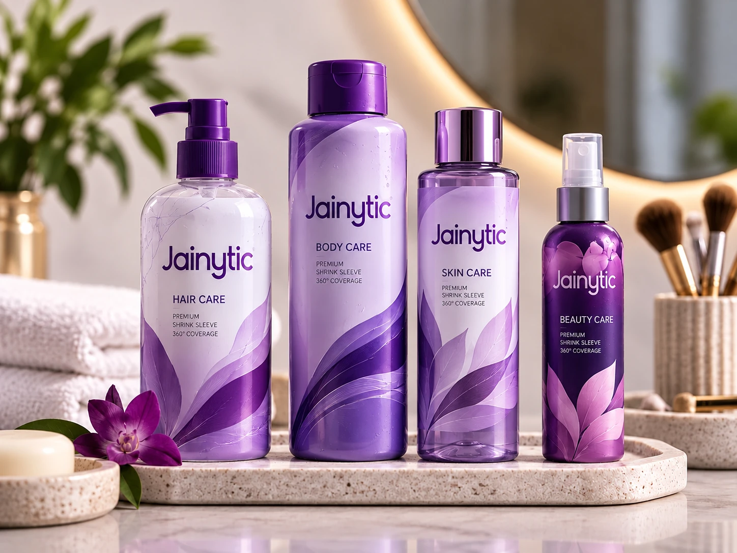 Shrink sleeves for personal care and beauty