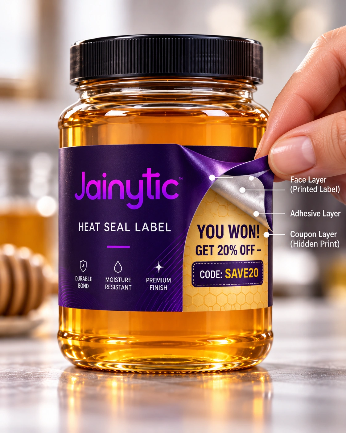 Peel and Reveal Coupon Labels by Jainytic